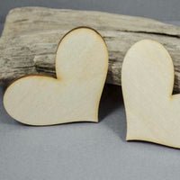 Plywood Coasters - HEART - 2 PK