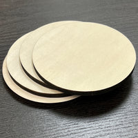 Plywood Coasters - ROUND - 4 PK