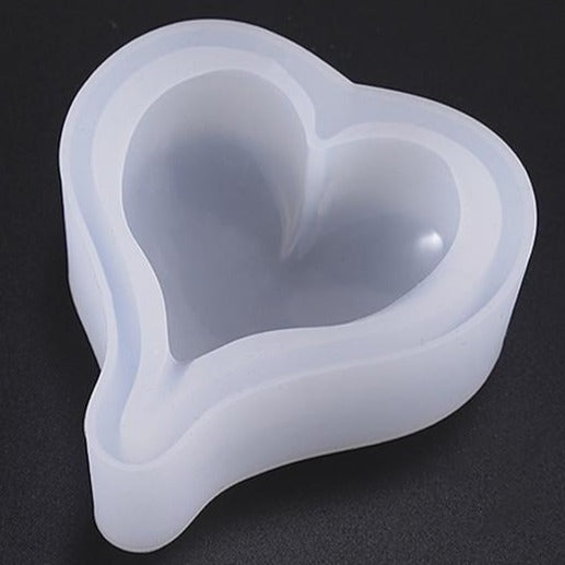3D Heart Shaped Silicone Mold for Resin Large 6-Inch