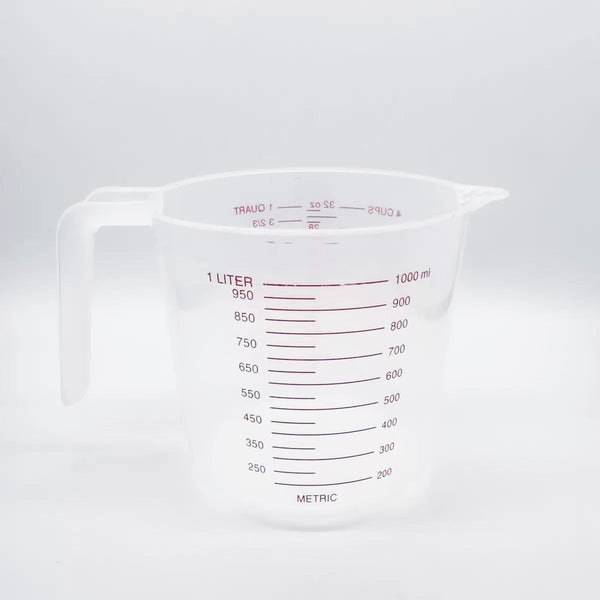 Plastic Measuring Cup with Handle - 4 CUPS – LOLIVEFE, LLC