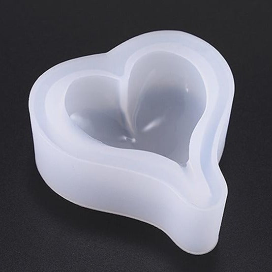 3-D Heart Silicone Mold - MEDIUM