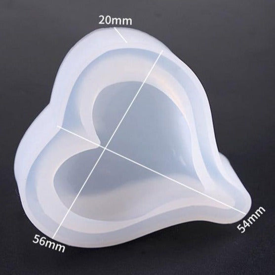 3-D Heart Silicone Mold - 3-CAVITY – LOLIVEFE, LLC