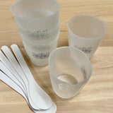 100ml Silicone Cups & Spoons - 5 PK