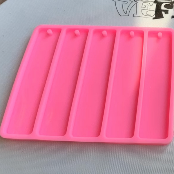 Silicone Bookmark Mold with 10 Tassels