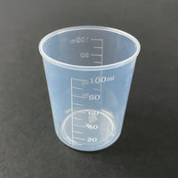 100ml Plastic Beakers - STACKABLE - 5 PK